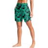 imageG Gradual Womens 7quot Quick Dry Swim Board Shorts Swimming Bottoms High Waisted Beach Shorts for Women with Liner PocketsLeaf