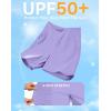 imageG Gradual Womens 7quot Quick Dry Swim Board Shorts Swimming Bottoms High Waisted Beach Shorts for Women with Liner PocketsLight Purple