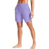 imageG Gradual Womens 7quot Quick Dry Swim Board Shorts Swimming Bottoms High Waisted Beach Shorts for Women with Liner PocketsLight Purple