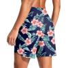 imageG Gradual Womens 7quot Quick Dry Swim Board Shorts Swimming Bottoms High Waisted Beach Shorts for Women with Liner PocketsNavy Flower