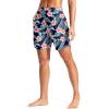 imageG Gradual Womens 7quot Quick Dry Swim Board Shorts Swimming Bottoms High Waisted Beach Shorts for Women with Liner PocketsNavy Flower