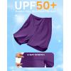 imageG Gradual Womens 7quot Quick Dry Swim Board Shorts Swimming Bottoms High Waisted Beach Shorts for Women with Liner PocketsPurple