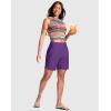 imageG Gradual Womens 7quot Quick Dry Swim Board Shorts Swimming Bottoms High Waisted Beach Shorts for Women with Liner PocketsPurple