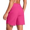 imageG Gradual Womens 7quot Quick Dry Swim Board Shorts Swimming Bottoms High Waisted Beach Shorts for Women with Liner PocketsRose