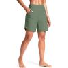 imageG Gradual Womens 7quot Quick Dry Swim Board Shorts Swimming Bottoms High Waisted Beach Shorts for Women with Liner PocketsSage