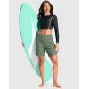 imageG Gradual Womens 7quot Quick Dry Swim Board Shorts Swimming Bottoms High Waisted Beach Shorts for Women with Liner PocketsSage