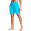 imageG Gradual Womens 7quot Quick Dry Swim Board Shorts Swimming Bottoms High Waisted Beach Shorts for Women with Liner PocketsSky Blue