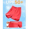 imageG Gradual Womens 7quot Quick Dry Swim Board Shorts Swimming Bottoms High Waisted Beach Shorts for Women with Liner PocketsTomato