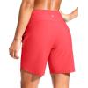 imageG Gradual Womens 7quot Quick Dry Swim Board Shorts Swimming Bottoms High Waisted Beach Shorts for Women with Liner PocketsTomato
