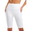 imageG Gradual Womens 9quot High Waisted Swim Board Shorts Tummy Control Swimsuit Bottoms for Women with Liner PocketsWhite