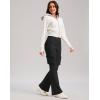 imageG Gradual Womens Fleece Lined Cargo Pants 6 Pockets Bootcut Water Resistant Winter Flare Leggings for Work Hiking TravelBlack