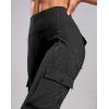 imageG Gradual Womens Fleece Lined Cargo Pants 6 Pockets Bootcut Water Resistant Winter Flare Leggings for Work Hiking TravelBlack