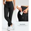 imageG Gradual Womens Fleece Lined Joggers 28quot30quot32quot High Waisted Sweatpants Water Resistant Thermal Warm Pants Zipper PocketsBlack