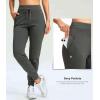 imageG Gradual Womens Fleece Lined Joggers 28quot30quot32quot High Waisted Sweatpants Water Resistant Thermal Warm Pants Zipper PocketsCharcoal