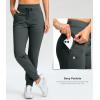 imageG Gradual Womens Fleece Lined Joggers 28quot30quot32quot High Waisted Sweatpants Water Resistant Thermal Warm Pants Zipper PocketsDark Grey