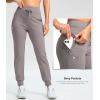 imageG Gradual Womens Fleece Lined Joggers 28quot30quot32quot High Waisted Sweatpants Water Resistant Thermal Warm Pants Zipper PocketsDusty Grey