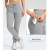 imageG Gradual Womens Fleece Lined Joggers 28quot30quot32quot High Waisted Sweatpants Water Resistant Thermal Warm Pants Zipper PocketsMedium Grey Heather