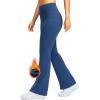 imageG Gradual Womens Fleece Lined Pants High Waist Winter Thermal Warm Flare Leggings Hiking Yoga Pants Women with PocketsBlue
