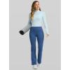 imageG Gradual Womens Fleece Lined Pants High Waist Winter Thermal Warm Flare Leggings Hiking Yoga Pants Women with PocketsBlue