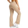 imageG Gradual Womens Fleece Lined Pants High Waist Winter Thermal Warm Flare Leggings Hiking Yoga Pants Women with PocketsCocoa Creme