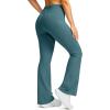 imageG Gradual Womens Fleece Lined Pants High Waist Winter Thermal Warm Flare Leggings Hiking Yoga Pants Women with PocketsMisty Cyan Blue