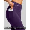 imageG Gradual Womens Fleece Lined Pants High Waist Winter Thermal Warm Flare Leggings Hiking Yoga Pants Women with PocketsPurple