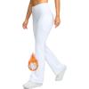 imageG Gradual Womens Fleece Lined Pants High Waist Winter Thermal Warm Flare Leggings Hiking Yoga Pants Women with PocketsWhite