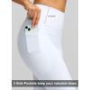 imageG Gradual Womens Fleece Lined Pants High Waist Winter Thermal Warm Flare Leggings Hiking Yoga Pants Women with PocketsWhite
