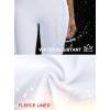 imageG Gradual Womens Fleece Lined Pants High Waist Winter Thermal Warm Flare Leggings Hiking Yoga Pants Women with PocketsWhite