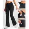 imageG Gradual Womens Fleece Lined Pants Water Resistant Winter Thermal Flare Leggings Hiking Snow Pants for Women 4 PocketsDark Gray