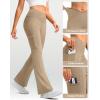 imageG Gradual Womens Fleece Lined Pants Water Resistant Winter Thermal Flare Leggings Hiking Snow Pants for Women 4 PocketsKhaki