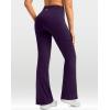 imageG Gradual Womens Fleece Lined Pants Water Resistant Winter Thermal Flare Leggings Hiking Snow Pants for Women 4 PocketsPurple