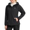 imageG Gradual Womens Fleece Lined Softshell Jacket Windproof Warm Light Waterproof Hooded Jacket for Women WinterFallSpringBlack