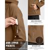 imageG Gradual Womens Fleece Lined Softshell Jacket Windproof Warm Light Waterproof Hooded Jacket for Women WinterFallSpringBrown