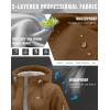 imageG Gradual Womens Fleece Lined Softshell Jacket Windproof Warm Light Waterproof Hooded Jacket for Women WinterFallSpringBrown