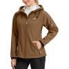 imageG Gradual Womens Fleece Lined Softshell Jacket Windproof Warm Light Waterproof Hooded Jacket for Women WinterFallSpringBrown
