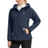 imageG Gradual Womens Fleece Lined Softshell Jacket Windproof Warm Light Waterproof Hooded Jacket for Women WinterFallSpringNavy