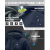 imageG Gradual Womens Fleece Lined Softshell Jacket Windproof Warm Light Waterproof Hooded Jacket for Women WinterFallSpringNavy