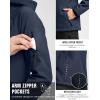 imageG Gradual Womens Fleece Lined Softshell Jacket Windproof Warm Light Waterproof Hooded Jacket for Women WinterFallSpringNavy