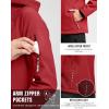 imageG Gradual Womens Fleece Lined Softshell Jacket Windproof Warm Light Waterproof Hooded Jacket for Women WinterFallSpringRed