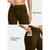 imageG Gradual Womens Fleece Lined Winter Leggings High Waisted Water Resistant Thermal Hiking Ski Pants for Women with PocketsBrown