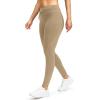 imageG Gradual Womens Fleece Lined Winter Leggings High Waisted Water Resistant Thermal Hiking Ski Pants for Women with PocketsDkhaki