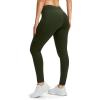 imageG Gradual Womens Fleece Lined Winter Leggings High Waisted Water Resistant Thermal Hiking Ski Pants for Women with PocketsOlive