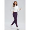 imageG Gradual Womens Fleece Lined Winter Leggings High Waisted Water Resistant Thermal Hiking Ski Pants for Women with PocketsPurple