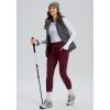 imageG Gradual Womens Fleece Lined Winter Leggings High Waisted Water Resistant Thermal Hiking Ski Pants for Women with PocketsWine