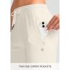 imageG Gradual Womens Joggers Pants with Zipper Pockets Tapered Running Sweatpants for Women Lounge JoggingBeige