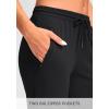 imageG Gradual Womens Joggers Pants with Zipper Pockets Tapered Running Sweatpants for Women Lounge JoggingBlack