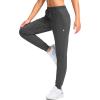 imageG Gradual Womens Joggers Pants with Zipper Pockets Tapered Running Sweatpants for Women Lounge JoggingCharcoal