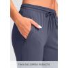 imageG Gradual Womens Joggers Pants with Zipper Pockets Tapered Running Sweatpants for Women Lounge JoggingDusty Blue