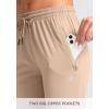 imageG Gradual Womens Joggers Pants with Zipper Pockets Tapered Running Sweatpants for Women Lounge JoggingKhaki